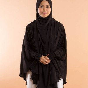 Telekung Aqila Pure Black