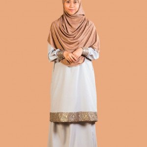 Baju Kurung Amina Silver
