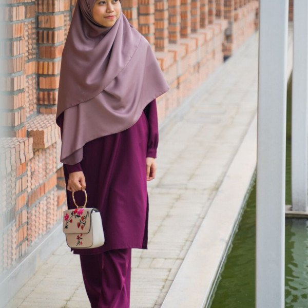 Jubah Seluar Safiyyah Deep Maroon