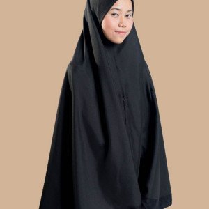 Telekung Berpoket Zaneerah Black Series